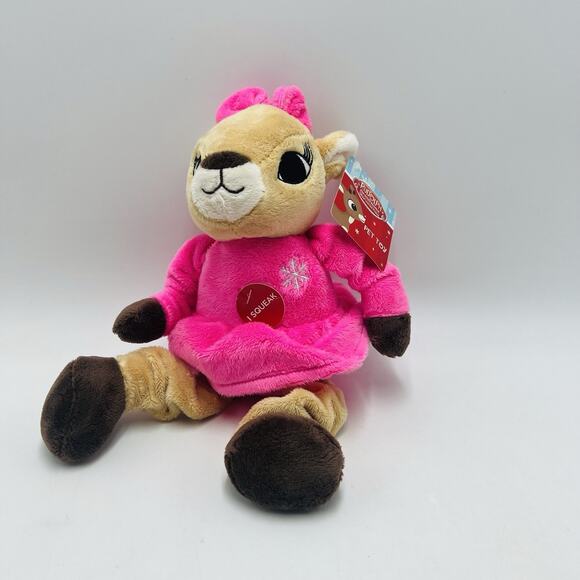 Clarice Plush Dog Toy Rudolph The Red Nosed Reindeer Dan Dee New - Picture 1 of 2
